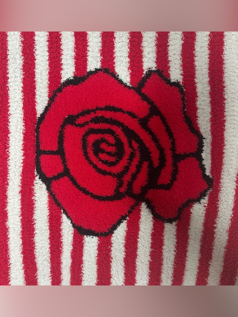 POL Red and White Striped Open-Front Cardigan w/ Blue Trim Sz S CottageCore Rose - Picture 10 of 16